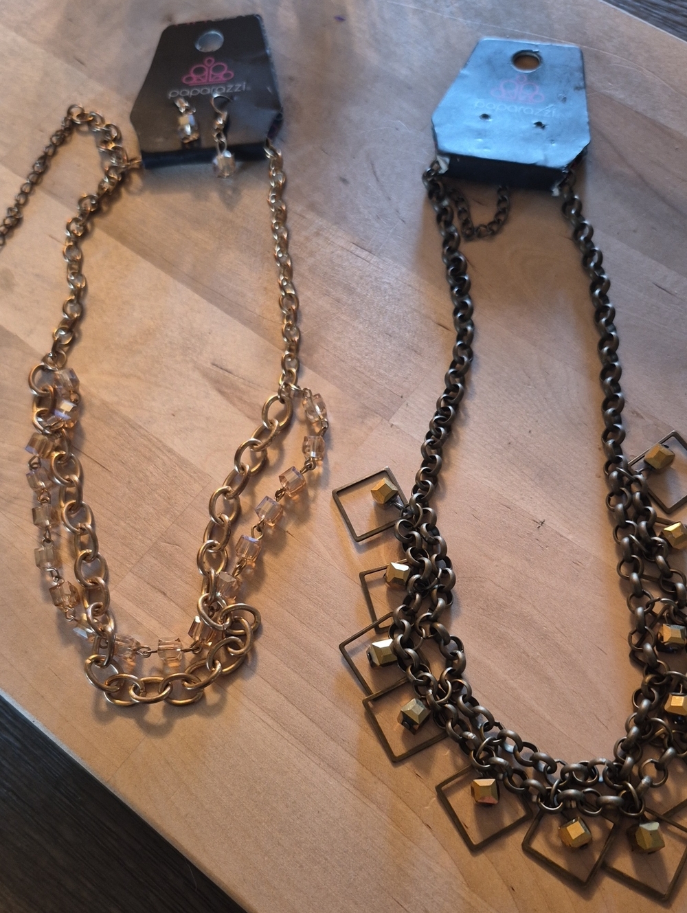 paparazzi Gold & Bronze Mixed Chain Layered Necklaces